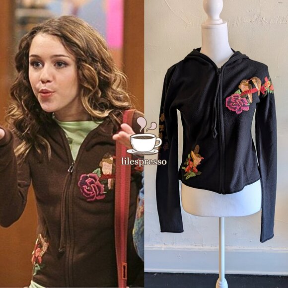 miss me y2k embroidered hoodie ALT ASO miley stewart hannah montana (small) - Picture 1 of 9